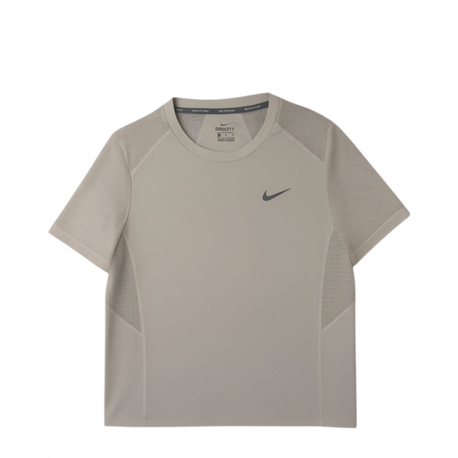 Nike Dri-FIT Γυναικείο Αθλητικό T-Shirt Μπεζ–Γκρι